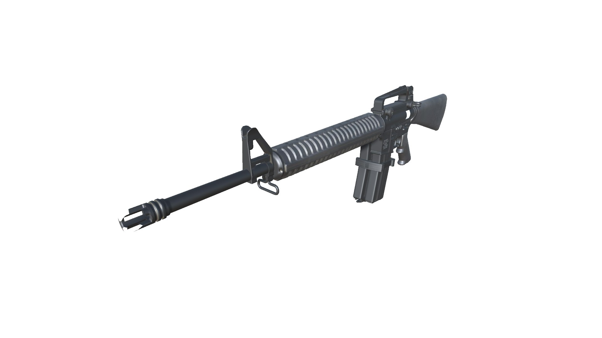 3D 26-AssaultRifleM16-gun Model 3d Game Ready Model Low-poly 3D Model ...