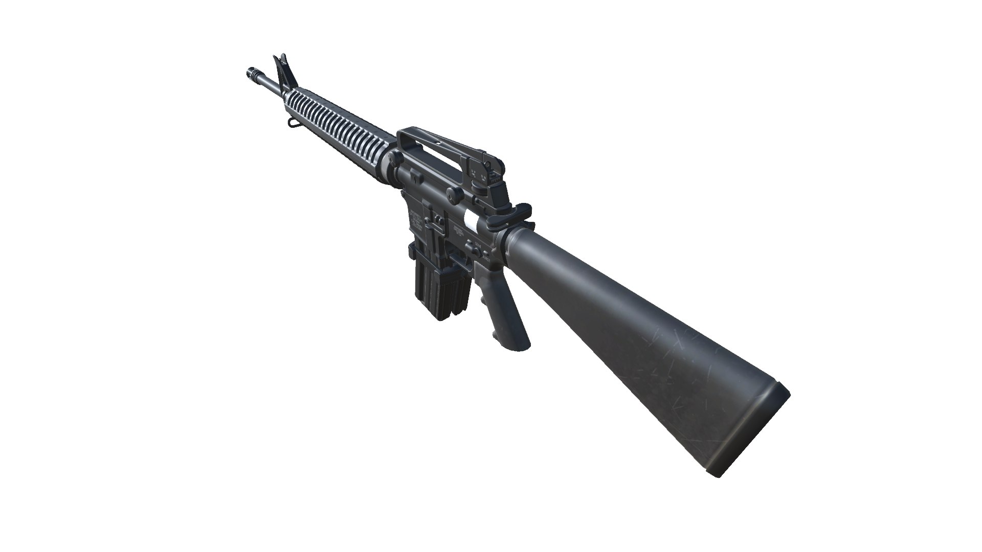 3D 26-AssaultRifleM16-gun Model 3d Game Ready Model Low-poly 3D Model ...