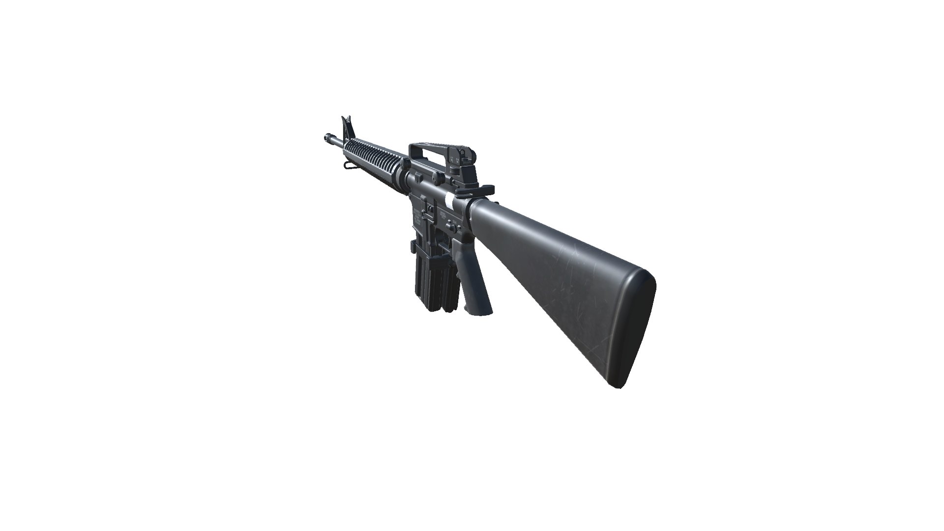3D 26-AssaultRifleM16-gun Model 3d Game Ready Model Low-poly 3D Model ...