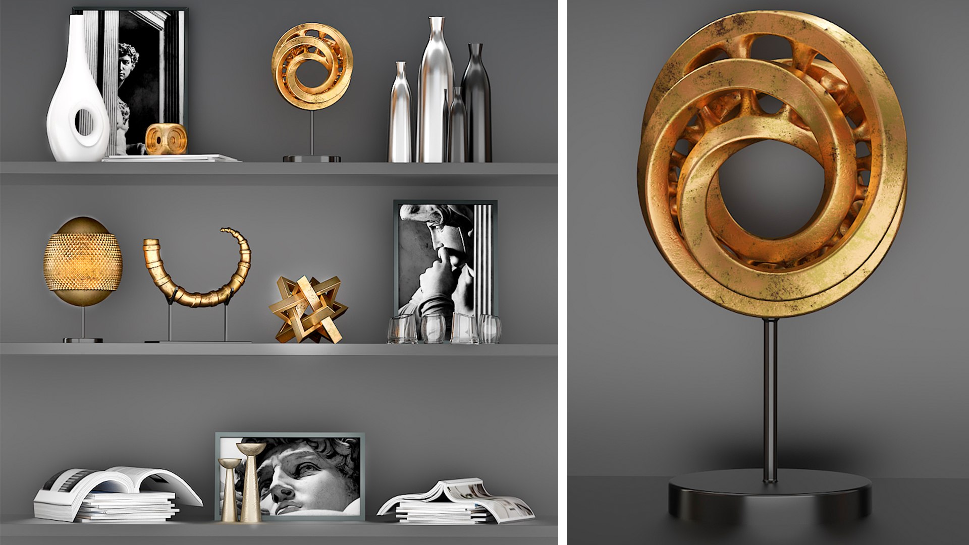 Sculpture decorative model - TurboSquid 1678892