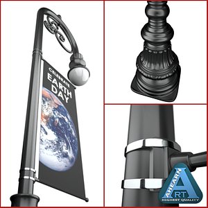 decorative street lamp banner max
