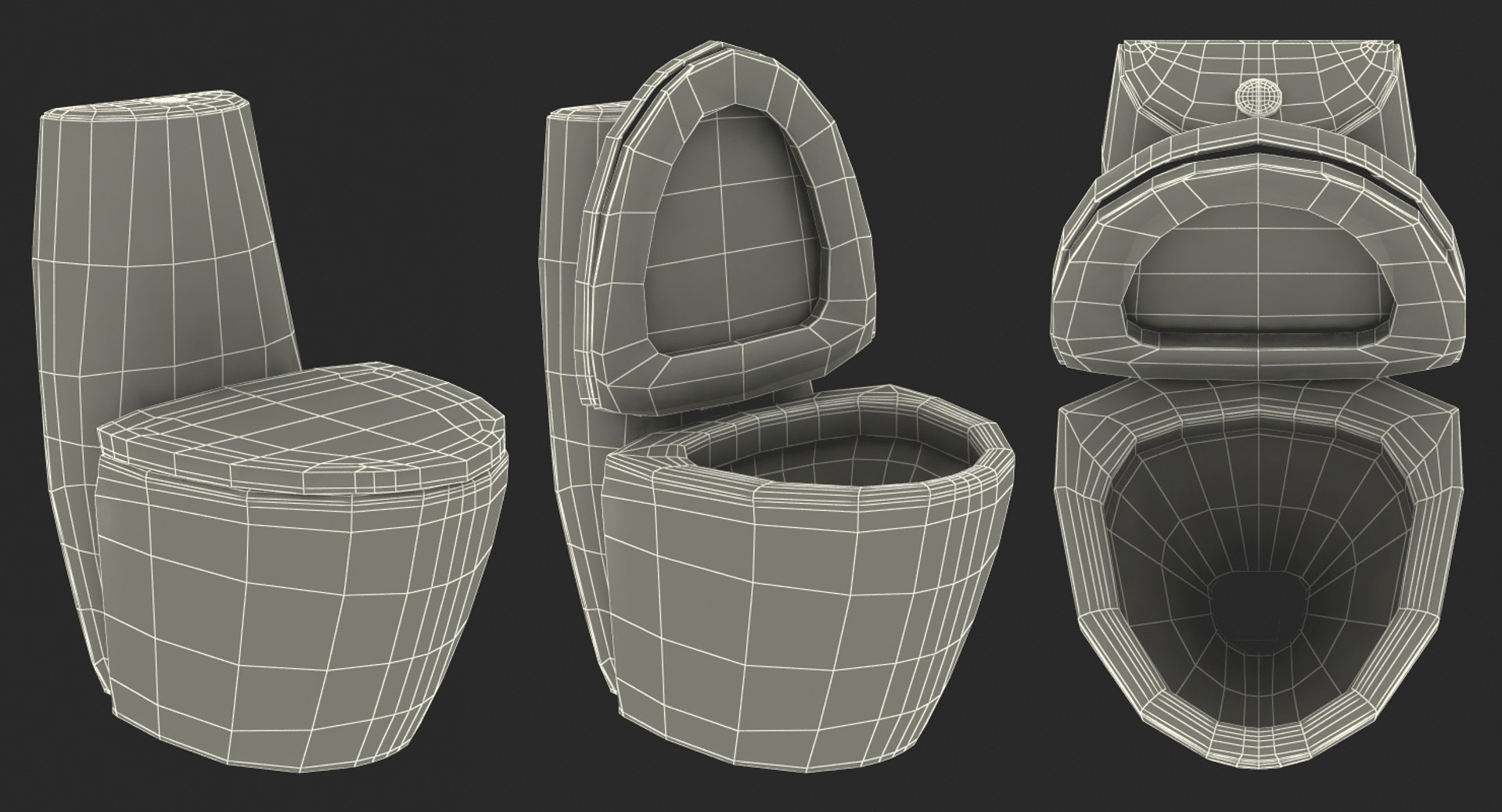 3D bathroom toilets model - TurboSquid 1301372