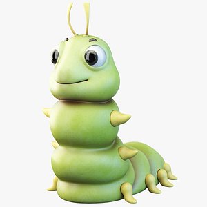 3D model Cartoon Caterpillar Character