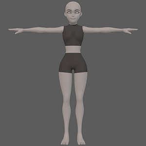 Base mesh woman 26 3D model