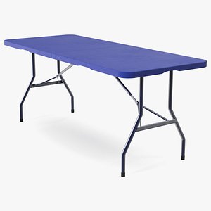 Blue Adjustable Folding Table