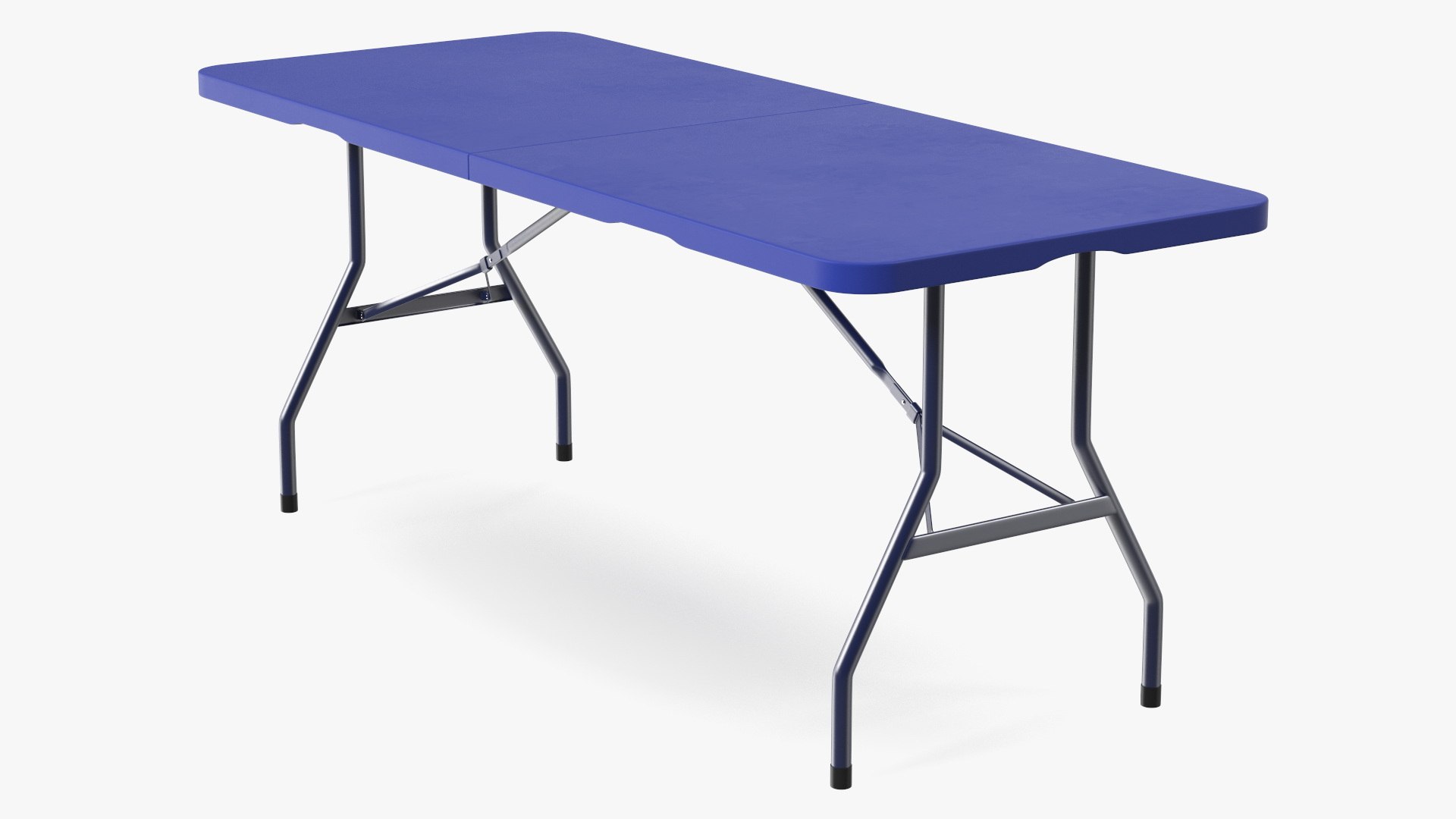 Blue Adjustable Folding Table 3D model preview