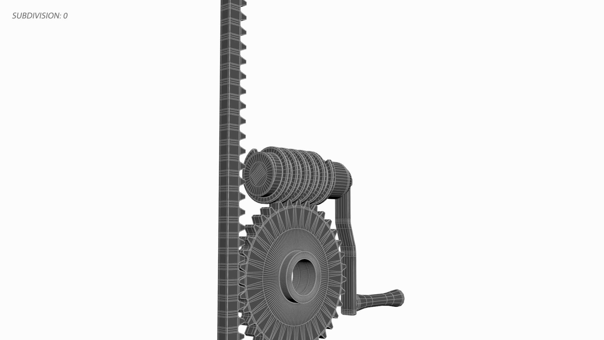 3D Model Worm And Rack Lifting Mechanism - TurboSquid 2438165