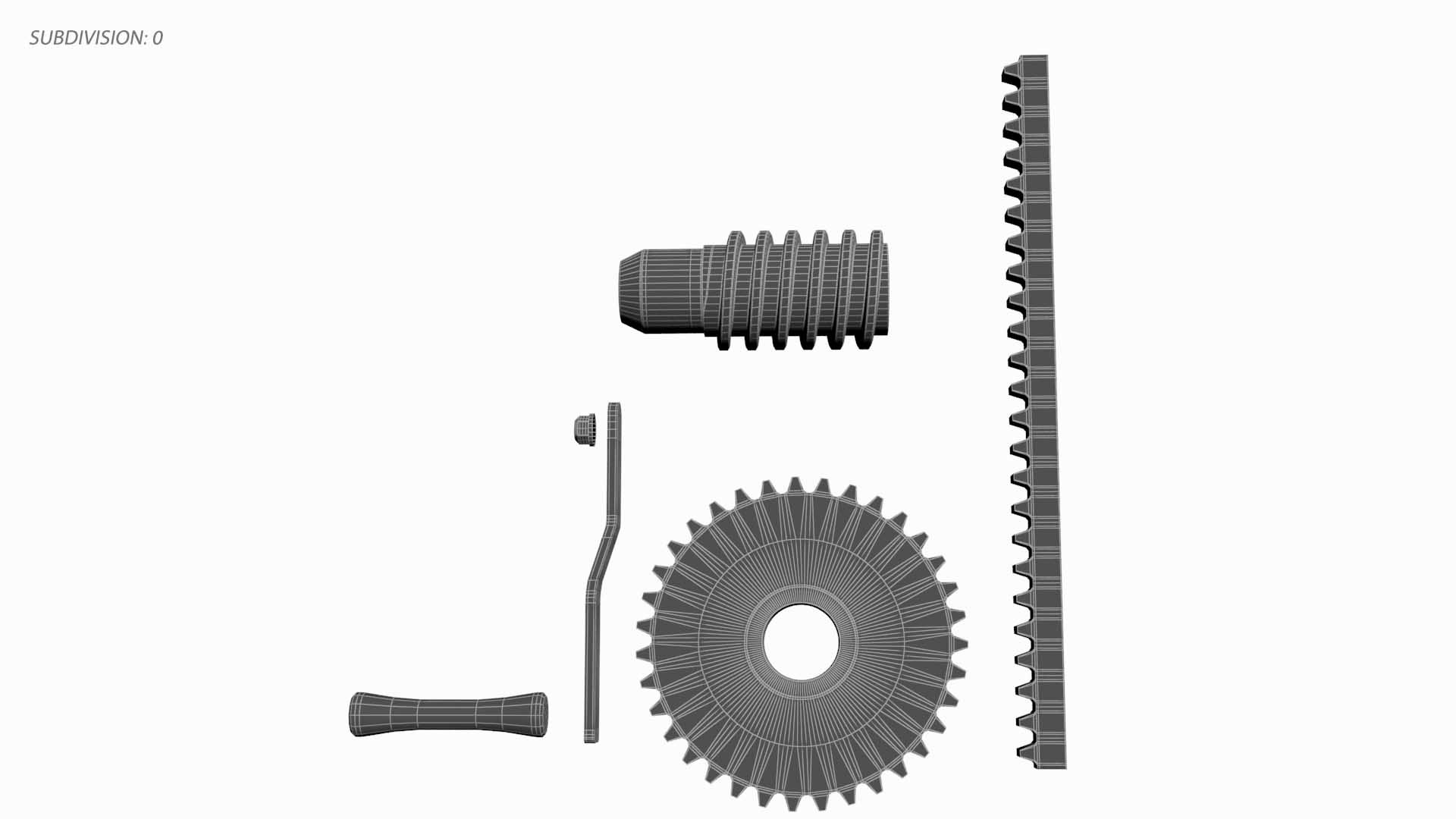3D Model Worm And Rack Lifting Mechanism - TurboSquid 2438165
