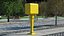 3D French Yellow Mailbox Post