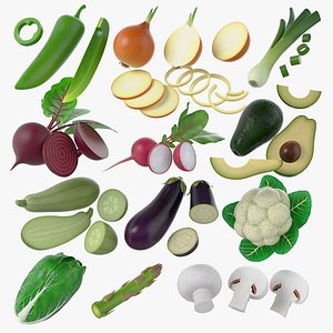 Cartoon Vegetables Collection 2 3D model