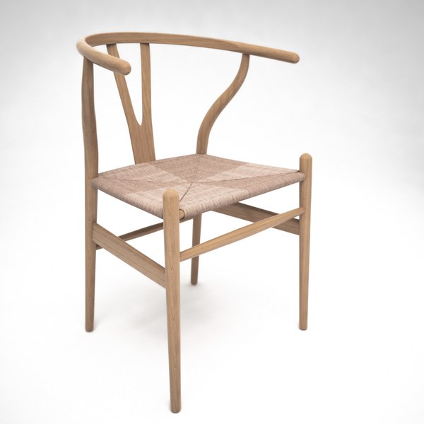 wishbone chair 3d