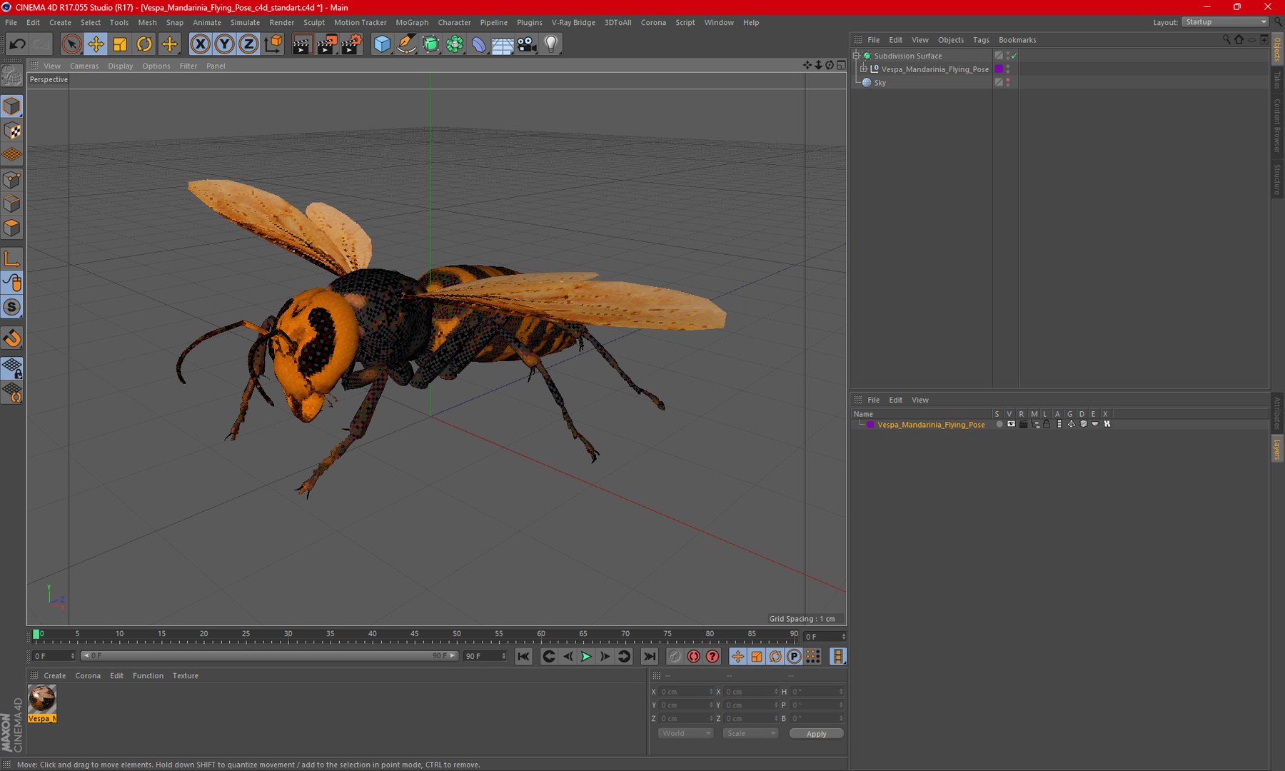 Vespa Mandarinia Flying Pose 3D - TurboSquid 2274442