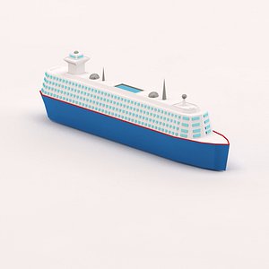 3d model cartoon cruise ship