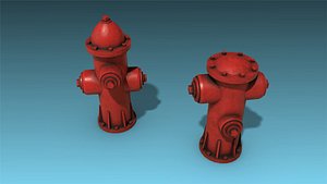 3D low-poly hydrant