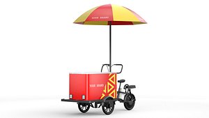 Coffee Cart E-Bike 3D