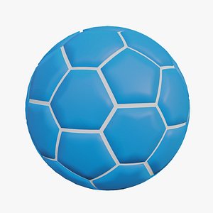 3D Blue Soccer Ball