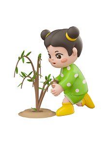 Spring Solar Term Little Girl