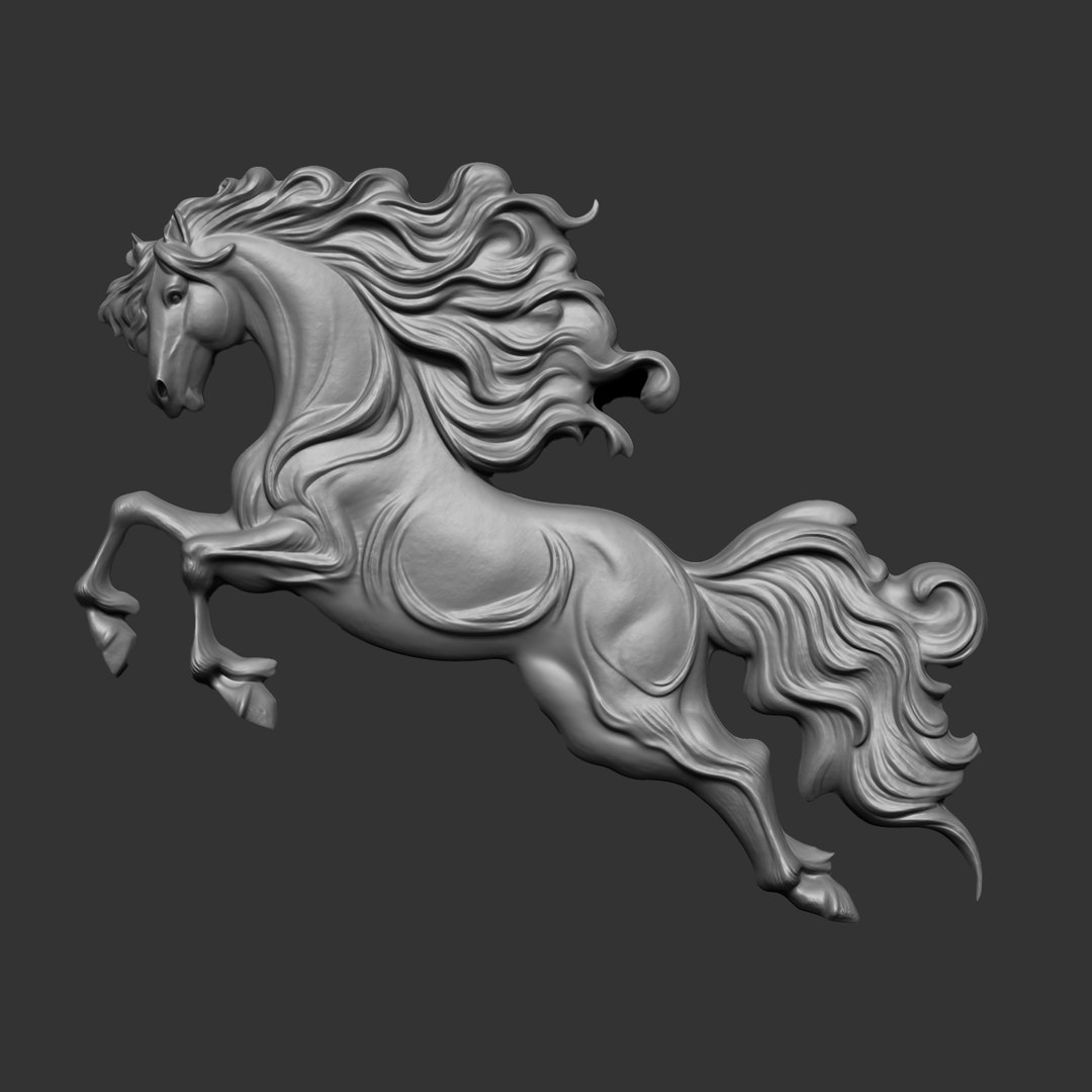 Horse Bas Relief 240510 07 3D Print Model 3D - TurboSquid 2293736