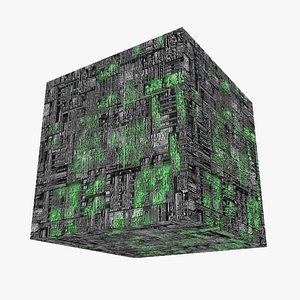 3d box building spaceship model