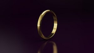 D shape gold Ring