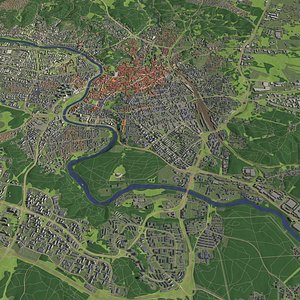Vilnius Lithuania - city and urban 3D model