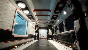 set of sci-fi modular spaceship parts az9