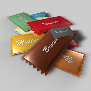 sauce sachets 3d 3ds