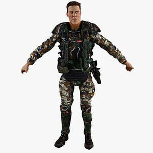 realistic soldier 3d model