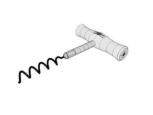 free cork screw 3d model