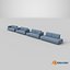 3-seater Blue Sofa With Small Tray 3 colors multivariable