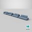 3-seater Blue Sofa With Small Tray 3 colors multivariable