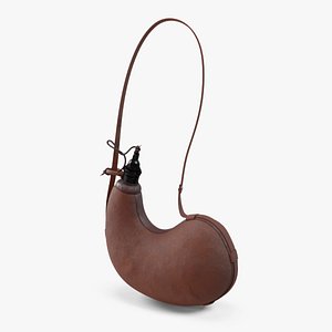 3D Hanging Curved Wineskin Brown