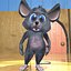 Cartoon Mouse Rigged
