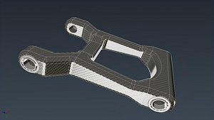 Braccio oscillante in fibra di carbonio