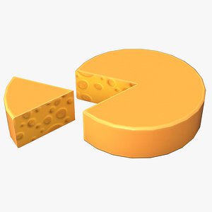 Cartoon Cheese 3D model
