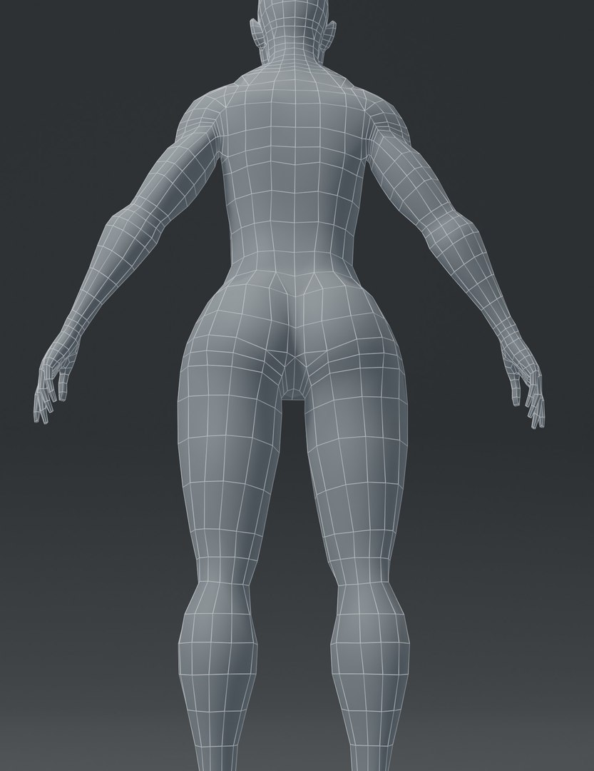 Superhero Female Body Base Mesh 3D Model - TurboSquid 1525203