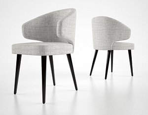 3d model minotti aston dining chair