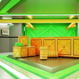 3D Sci-fi Corridor 05 HI-RES model