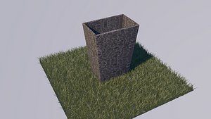 Stone Trash Bin