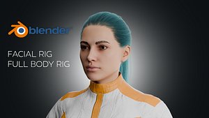 3D Realistic Sci-Fi Fully Rigged Girl