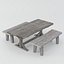 3d model late trestle table