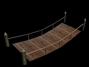 bridge wood 3d max