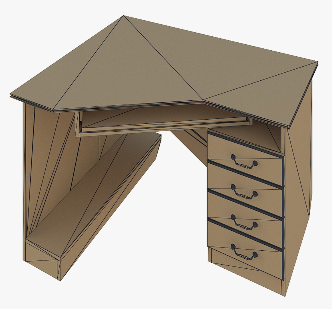 3D Computer Table - TurboSquid 1302477