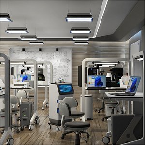 Scientific Laboratory Classroom Full 3D model