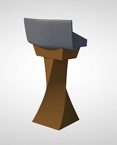 podium speech stand 3D