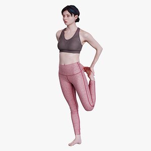 Female Scan - Amy Stretching Pose 31 3D