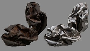 Crushed Fish Can 07 3D model