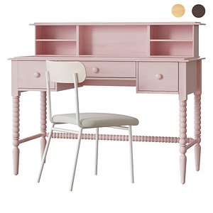 Jenny Lind Children Writing Desk Set with Chairs model