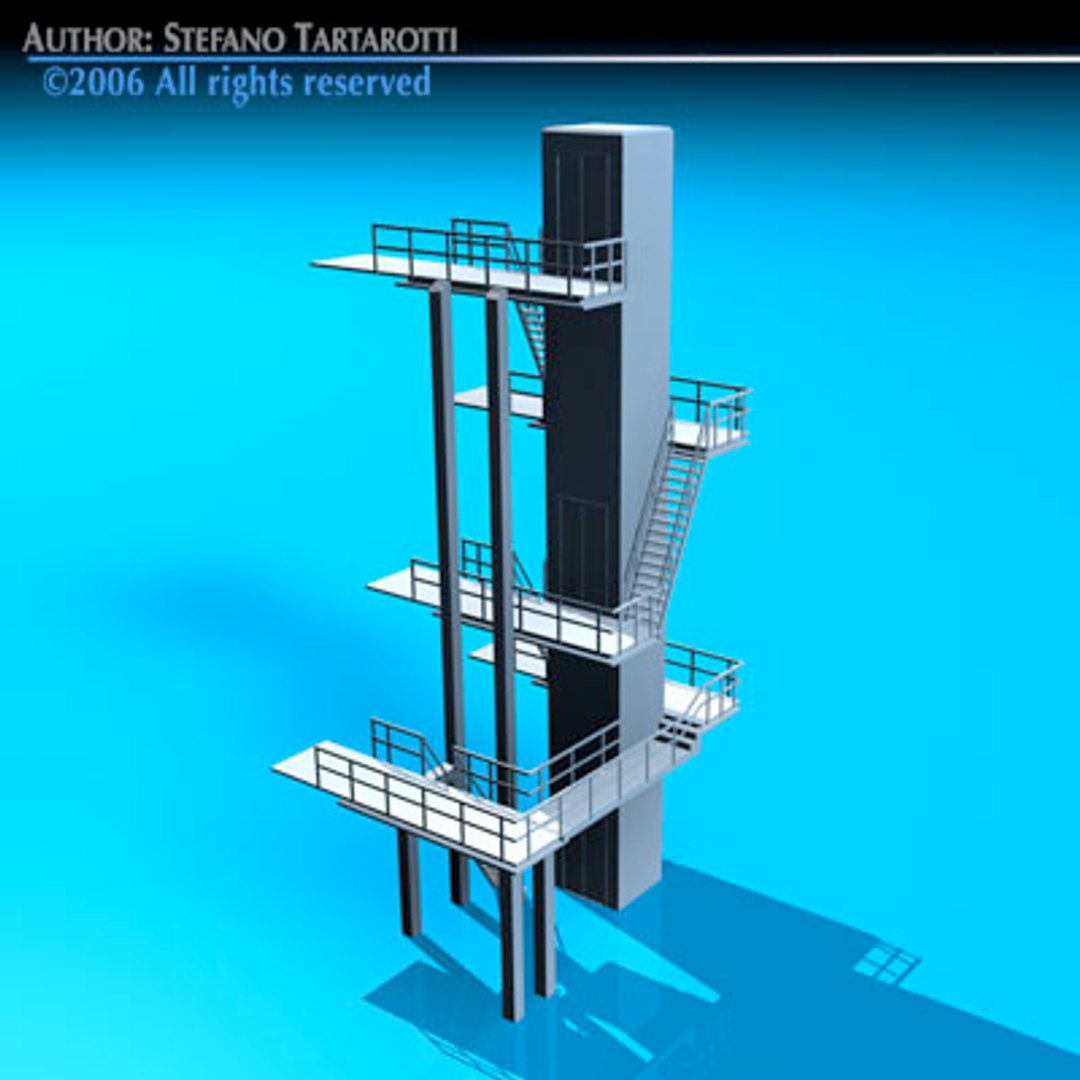 3dsmax Diving Tower