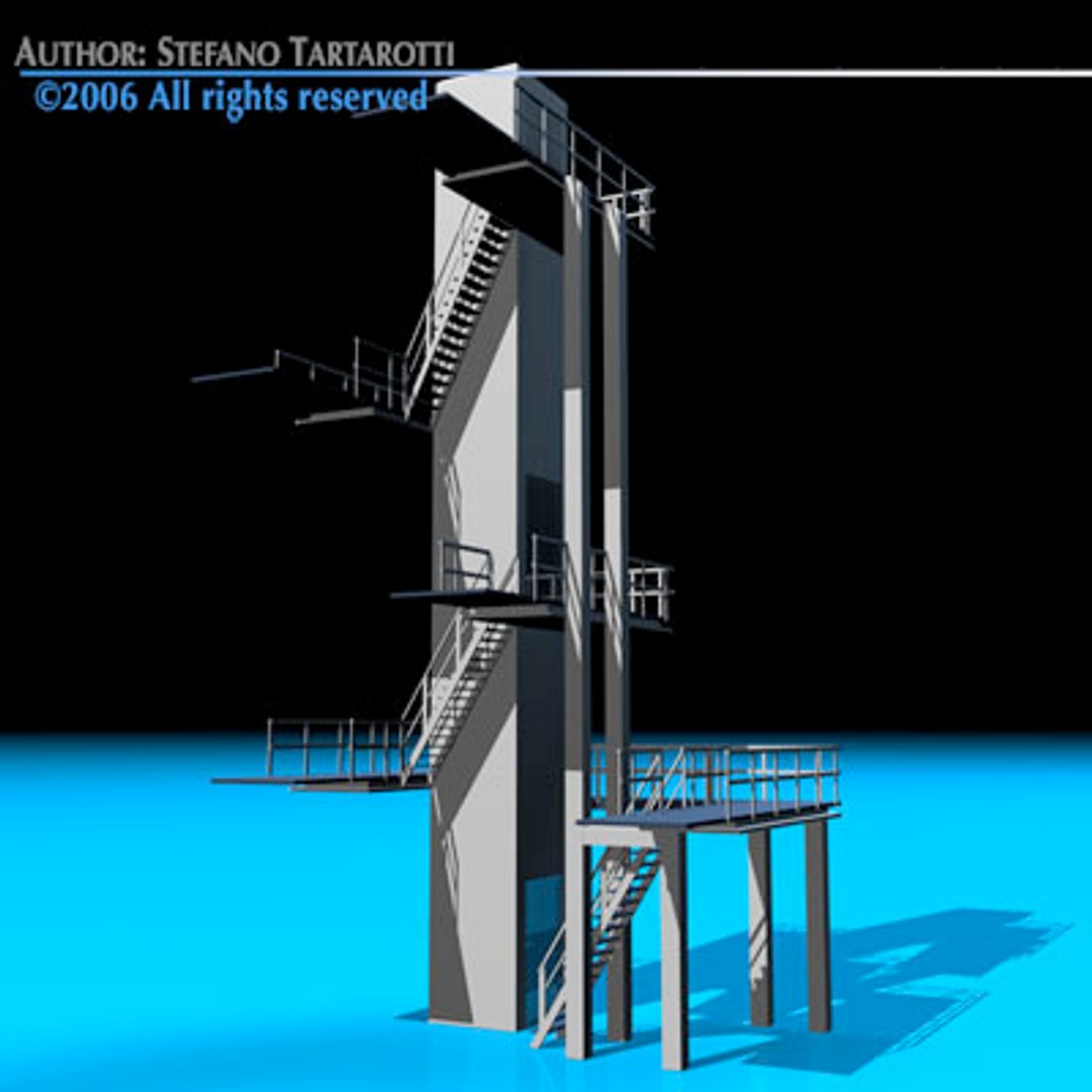3dsmax Diving Tower
